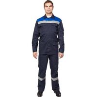 Костюм рабочий летний мужской л05-КПК с СОП синий/васильковый (размер  68-70, рост 170-176)
