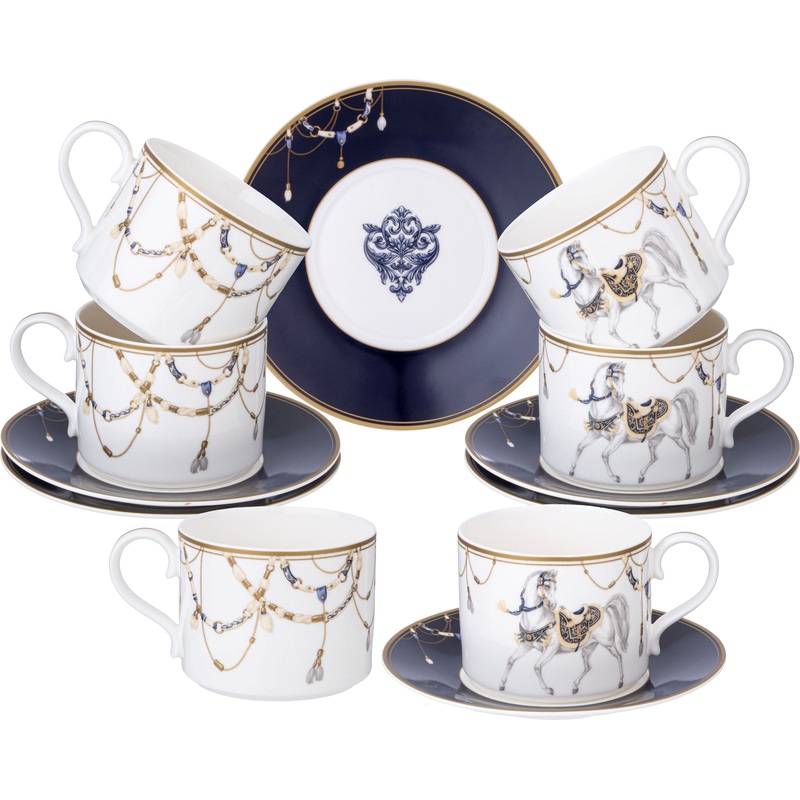 Изображение товара Набор чайный Lefard Horse Club 590-581 на 6 персон фарфор (12 предметов)