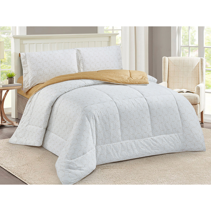 Изображение товара Комплект постельного белья и одеяло Cleo Notte Bianca евро 200x220 см