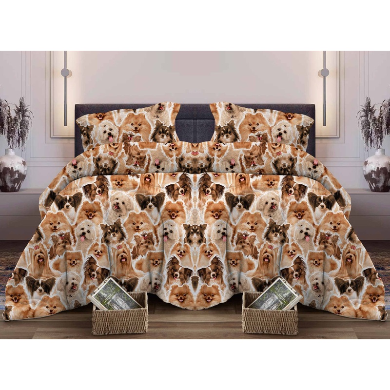 Изображение товара Постельное бельё Lovely textile Лучший друг (2-спальное с европростынёй, бязь)