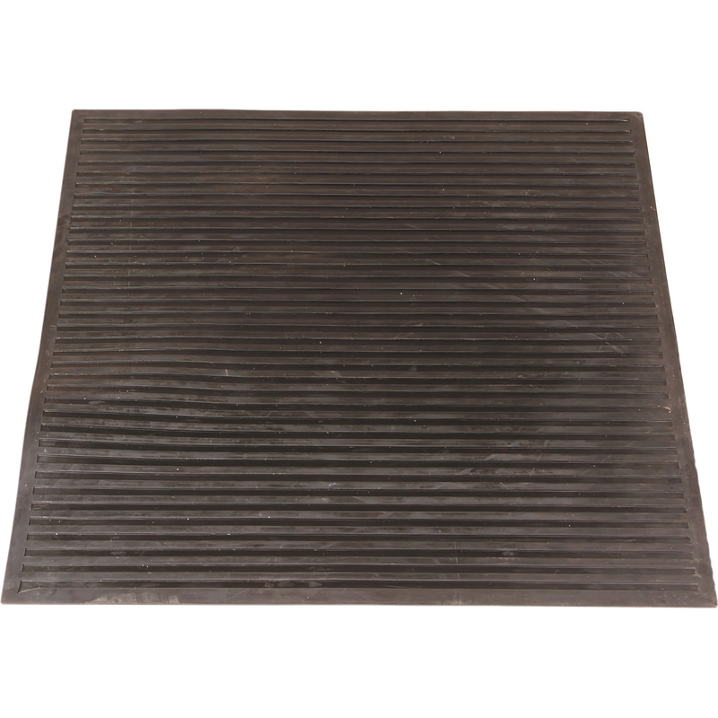 Изображение товара Диэлектрический коврик 500х500х6 мм линейное рифление черный ГОСТ