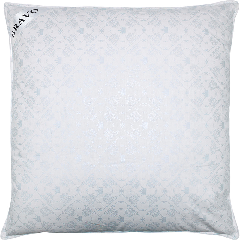 Изображение товара Подушка для сна Bravo 68x68 см из гусиного пуха с тиком высокого качества