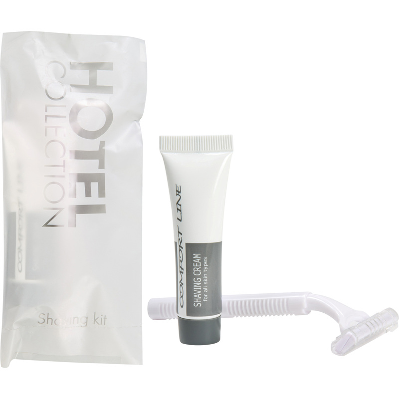 Изображение товара Набор бритвенный Hotel Collection флоупак 200 шт в упаковке с кремом