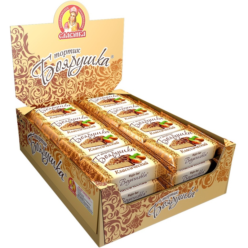Изображение товара Вафли Славянка Боярушка с фудуком и орехами 912 г 24 шт