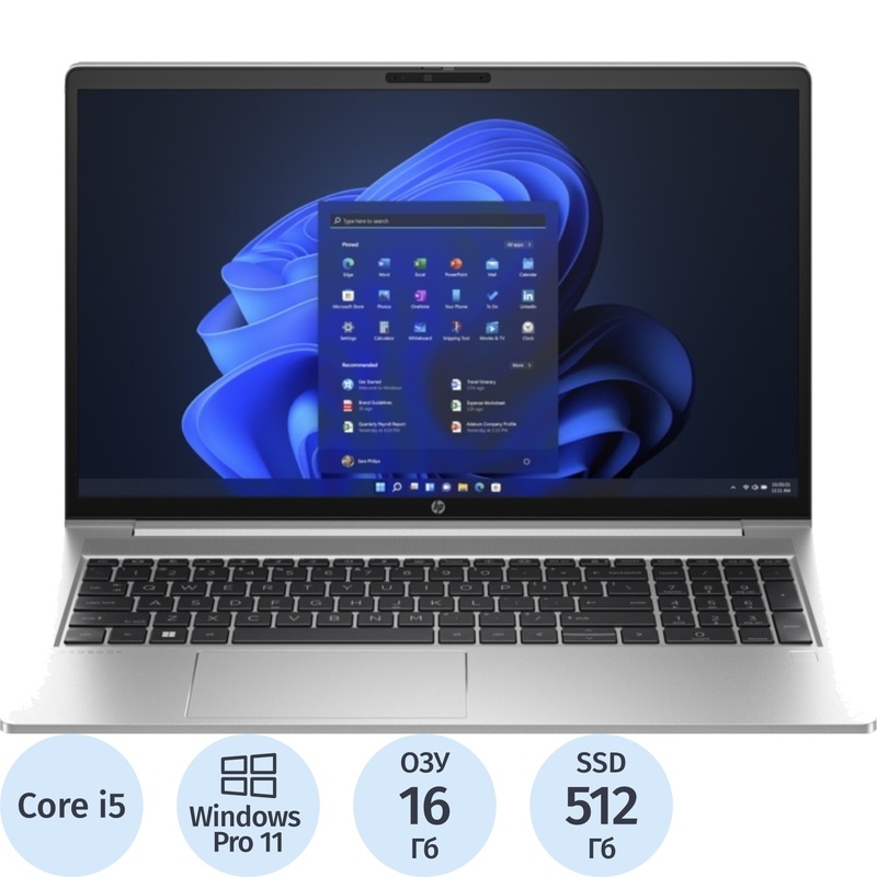 Изображение товара Ноутбук HP ProBook 450 A37SVET 15.6 IPS Core i5 16Гб SSD 512ГБ Windows 11