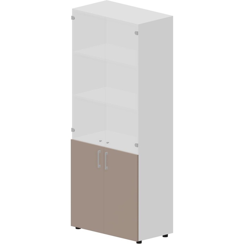 Изображение товара Шкаф для документов Artwood OMHS834BLBLTR со стеклом белый тортора