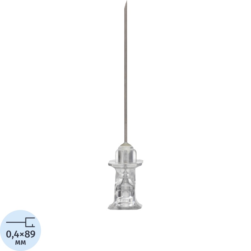 Изображение товара Игла спинальная с направляющей трубкой Polymed Квинке Luer lock 27G 0.4 x 89 мм (50 штук в упаковке)