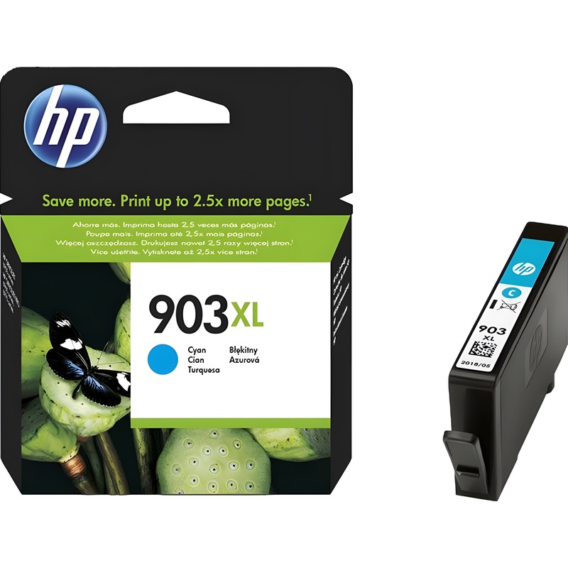 Изображение товара Картридж струйный HP 903XL T6M03AE голубой оригинальный повышенной емкости