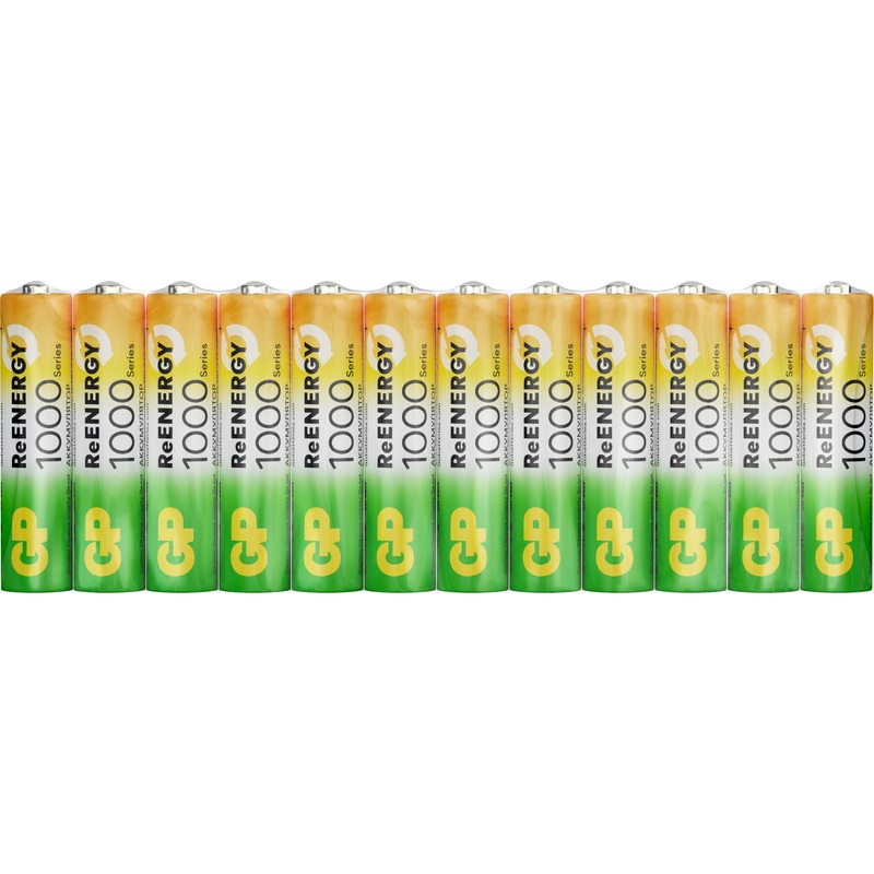 Изображение товара Аккумулятор AAA 950 мАч GP 1000 12 штук Ni-Mh для портативных устройств