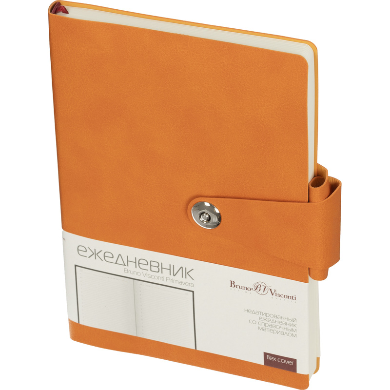 Изображение товара Ежедневник недатированный Bruno Visconti Primavera искусственная кожа А5 136 листов оранжевый