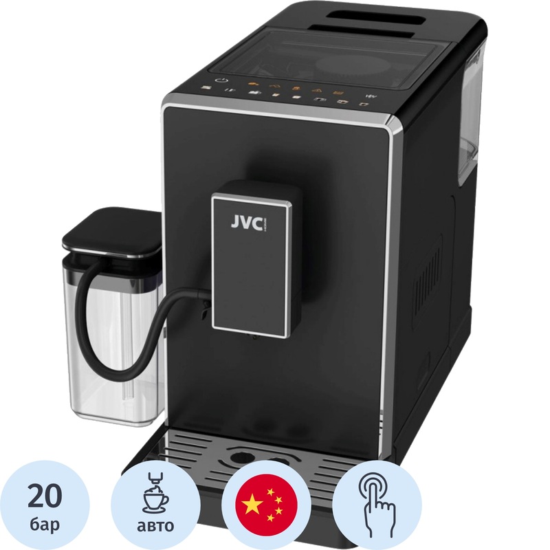 Изображение товара Кофемашина JVC с капучинатором JK-CM90 чёрная