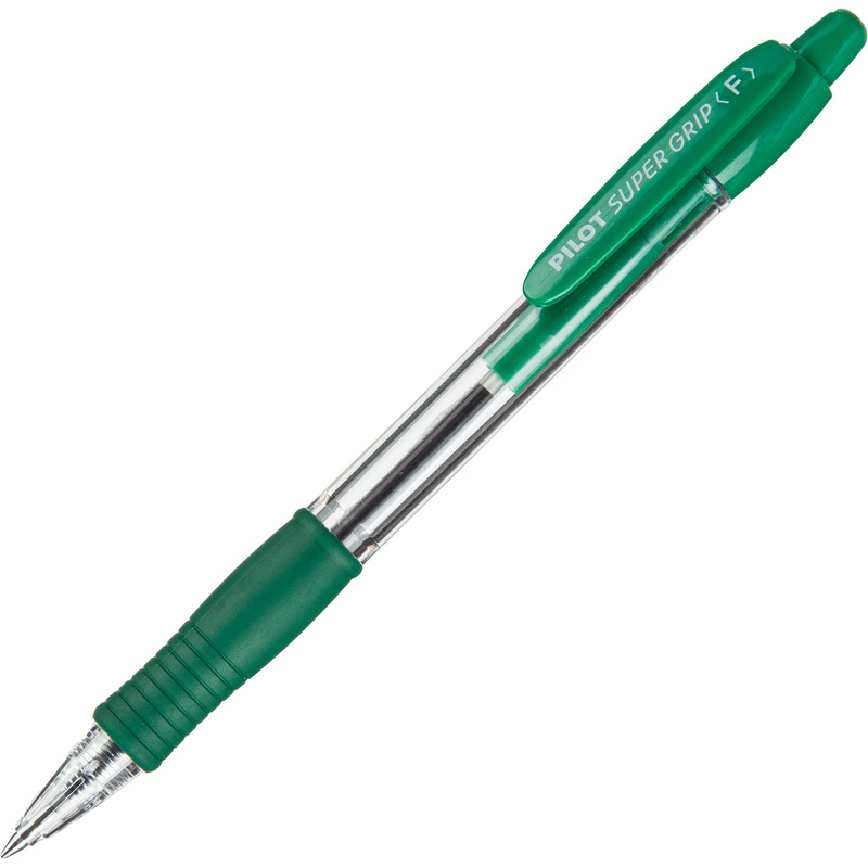 Изображение товара Шариковая автоматическая ручка Pilot BPGP-10R-F G Super grip зеленая 0.22 мм