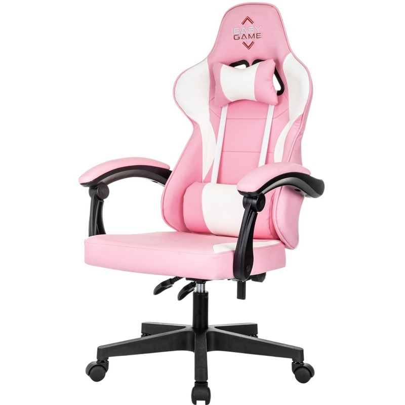 Изображение товара Игровое кресло Easy Game EG-907 розовое белое с регулировками и подушками