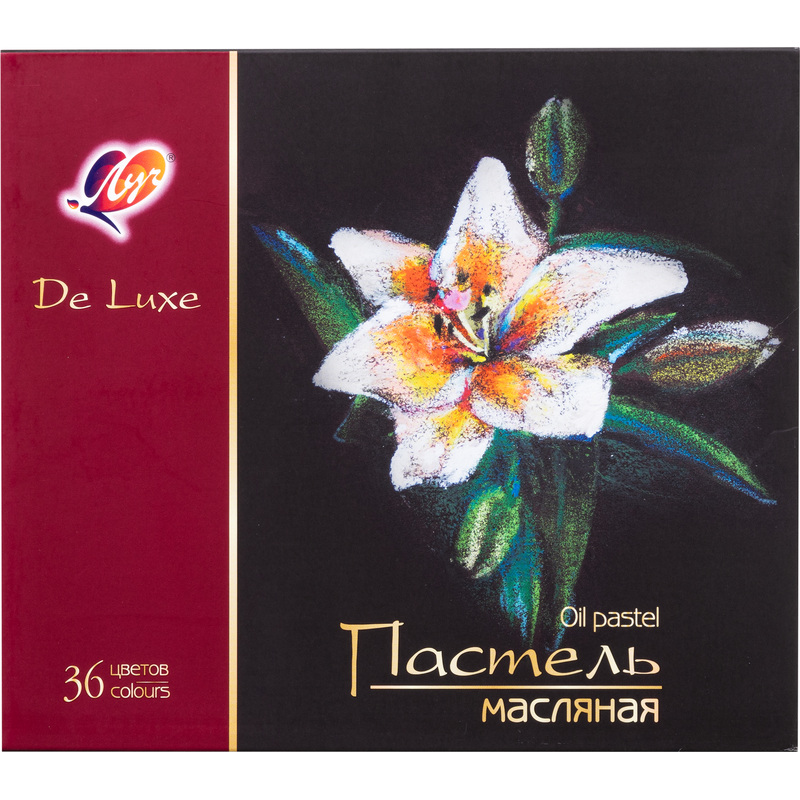 Изображение товара Пастель масляная Луч De Luxe круглая 36 цветов для живописи и рисования