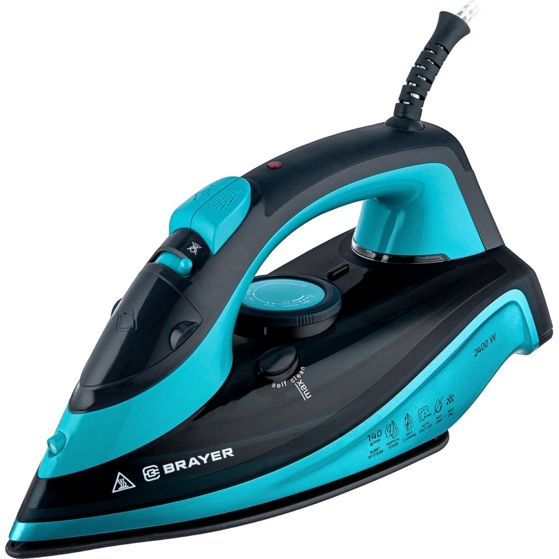 Изображение товара Утюг Brayer BR4019 голубой с функцией вертикального отпаривания