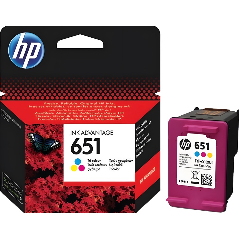 Изображение товара Цветной струйный картридж HP 651 C2P11AE оригинальный для офисных принтеров