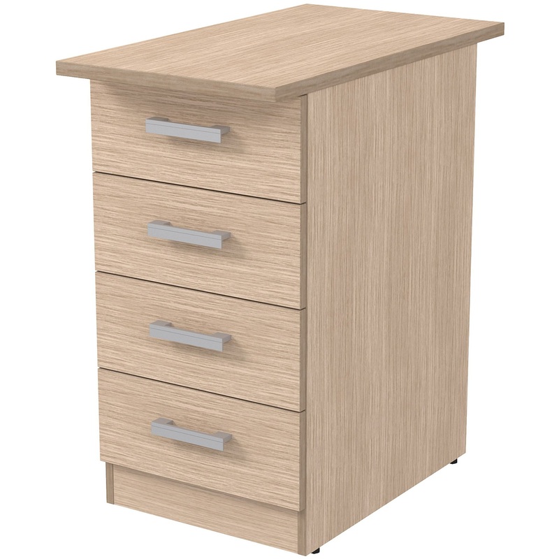 Изображение товара Тумба приставная 2Т.002.1 без замка из ЛДСП 4 ящика new дуб Россия