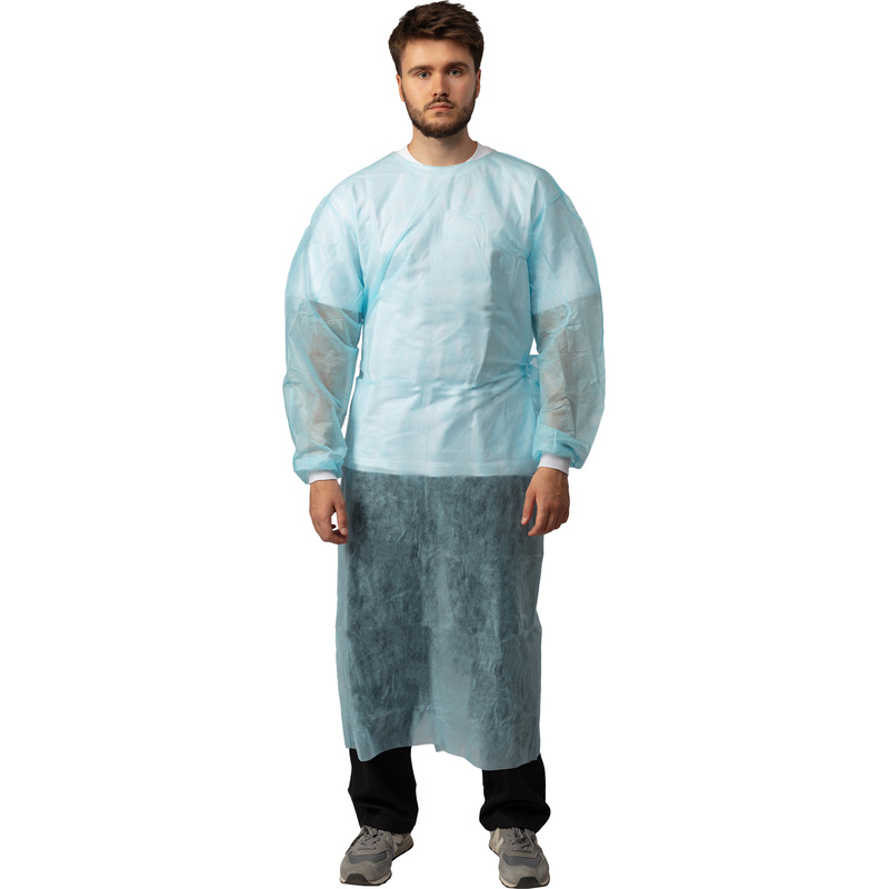 Изображение товара Одноразовый хирургический халат Гекса 48-50 голубой стерильный