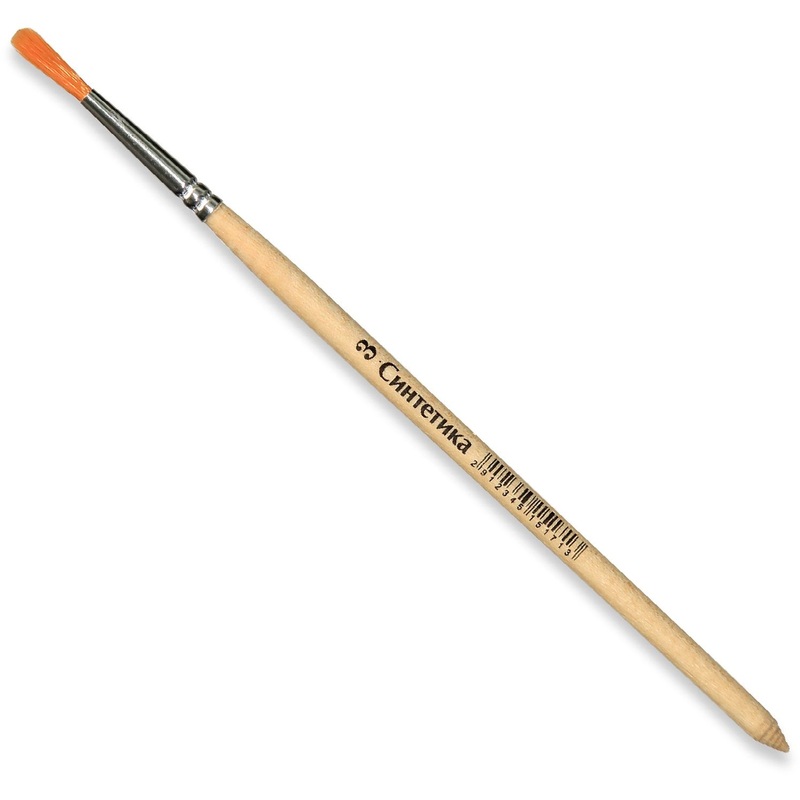 Изображение товара Кисть Комус Класс круглая синтетика №3 для акварели