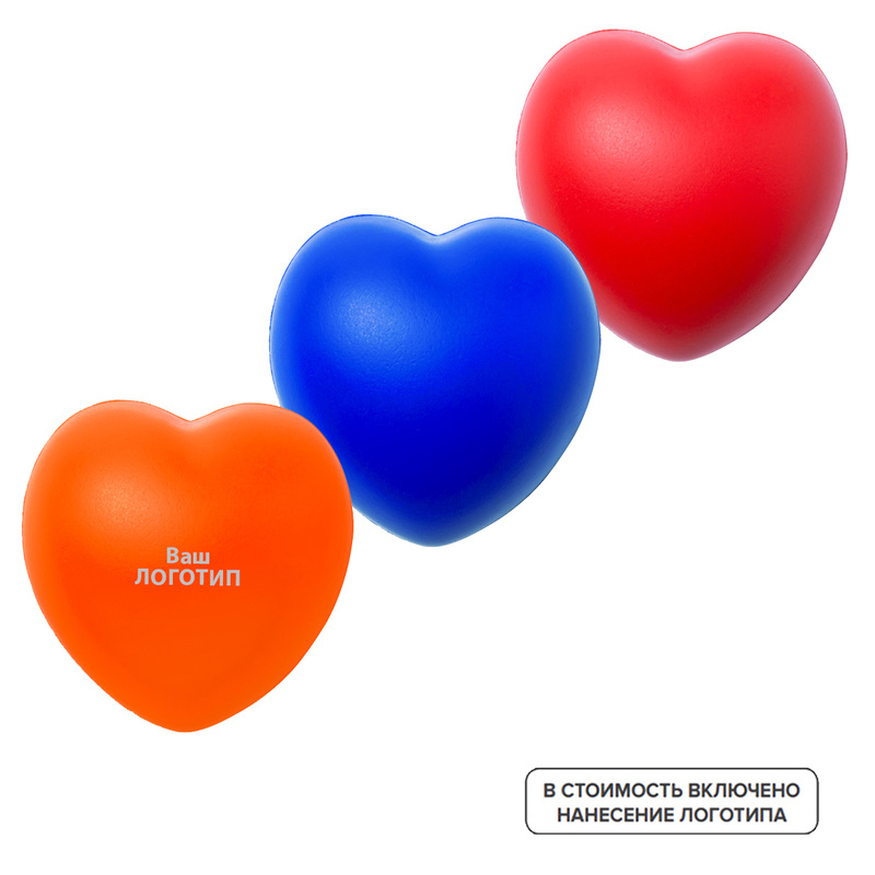Изображение товара Игрушка-антистресс Сердце с индивидуальной гравировкой 100 штук