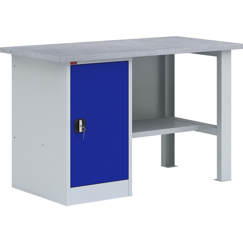 Изображение товара Верстак Pax ВП-2/1.2 с тумбой серый 1200х685х860 мм