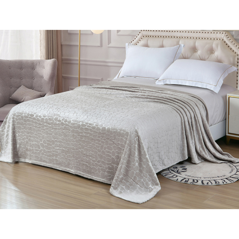 Изображение товара Плед Cleo Riviera велсофт 150x200 см серый микрофибра для дома