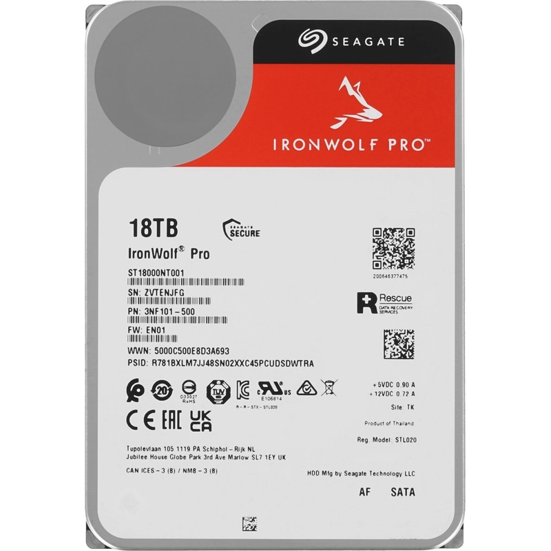 Изображение товара Жёсткий диск Seagate 18 ТБ NAS SATA 7200 об/мин буфер 256 Мб
