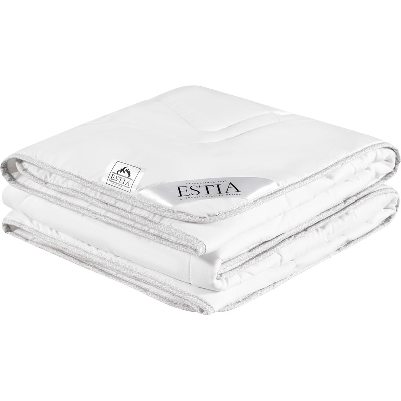 Изображение товара Одеяло евро Estia Силенсио 200x210 см стёганое с кантом белое всесезонное микроволокно