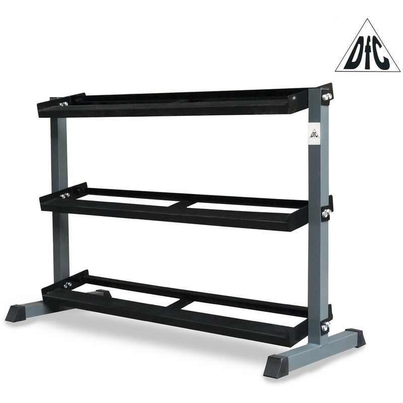 Изображение товара Стойка для хранения гантелей Powergym RA070 металлическая чёрная с серым