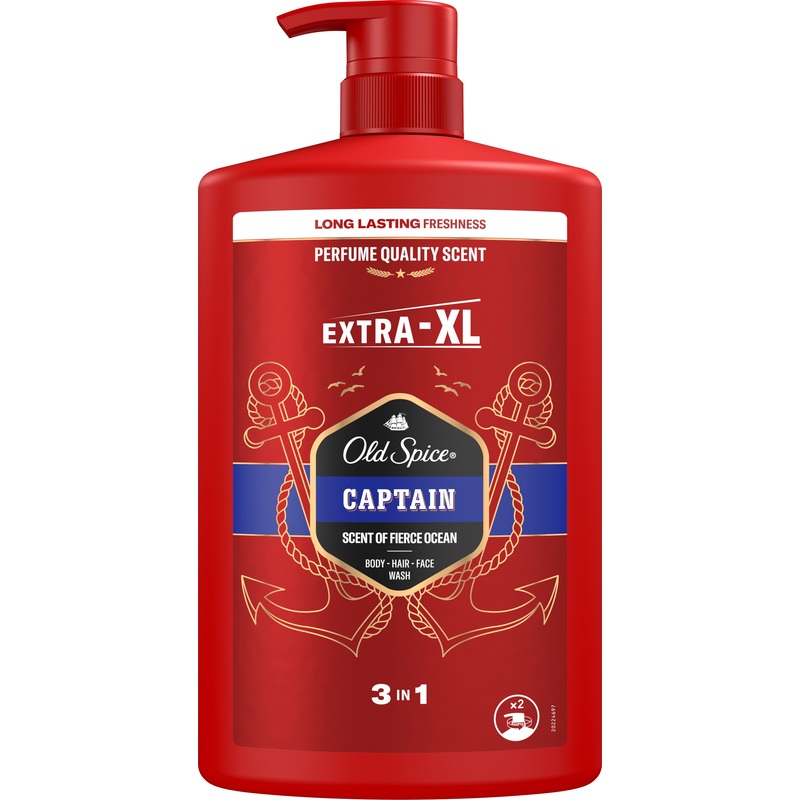 Изображение товара Гель для душа Old Spice Captain 3 в 1 1000 мл мужской универсальный