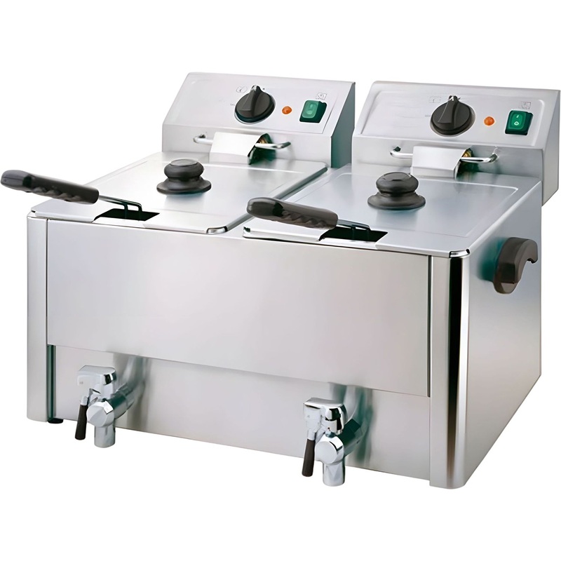 Изображение товара Электрическая фритюрница Viatto HDF8+8 16л двухкамерная с независимой регулировкой