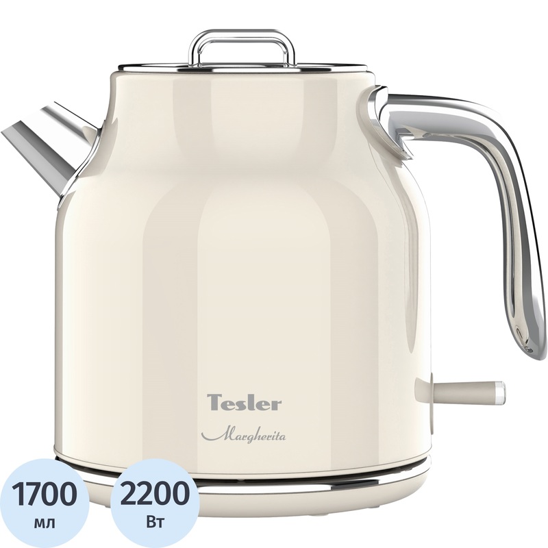 Изображение товара Чайник электрический Tesler KT-1756 бежевый 1700 мл 2200 Вт