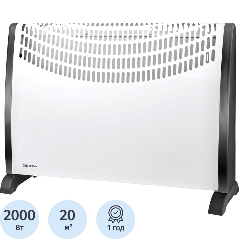 Изображение товара Конвектор Centek CT-6122 белый 2000 Вт с терморегулятором