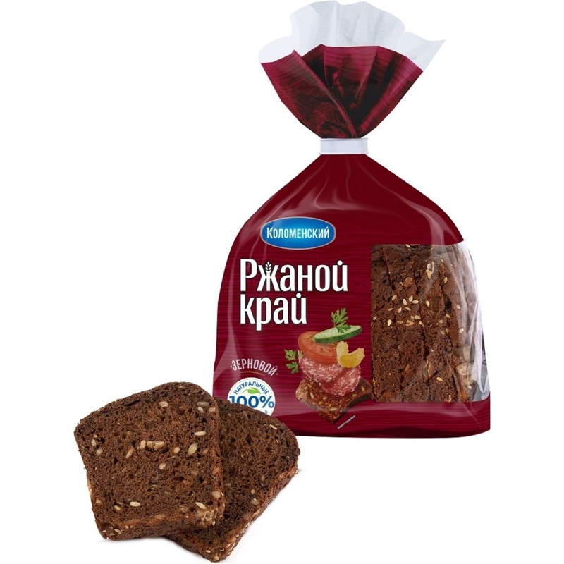 Изображение товара Хлеб Коломенский Ржаной Край зерновой нарезка 300 г натуральный насыщающий