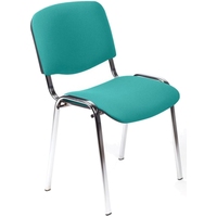 Стул офисный Easy Chair Изо зелёный ткань металл хромированный (550731)