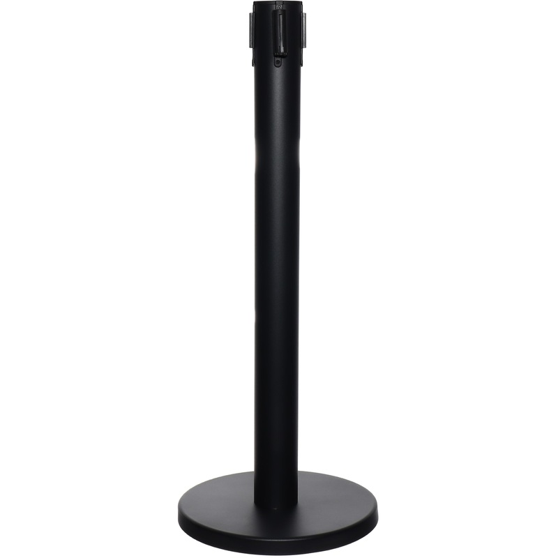 Изображение товара Стойка ограждения черная с вытяжной лентой 470 см для организации потоков