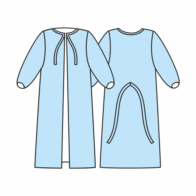 Изображение товара Одноразовый хирургический стерильный халат Пелигрин 48-54 голубой