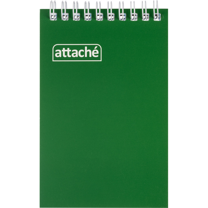 Изображение товара Блокнот Attache в клетку А6 60 листов темно-зеленый спираль