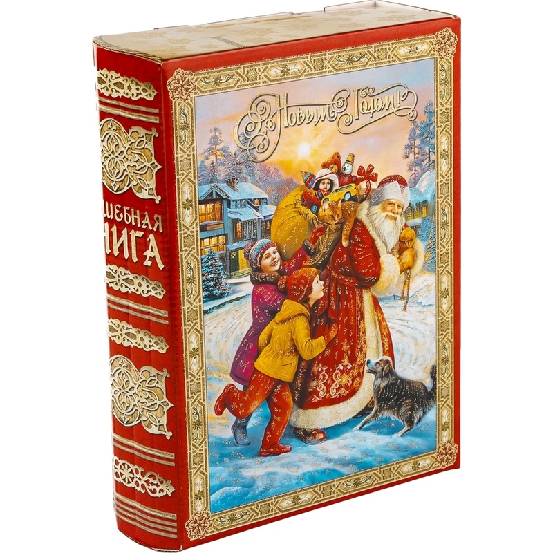 Изображение товара Новогодний сладкий подарок Азбука Праздника 57 конфет упаковка книга