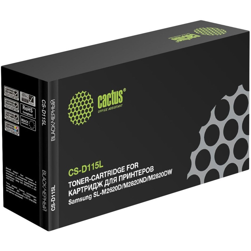 Изображение товара Картридж лазерный Cactus MLT-D115L CS-D115L для Samsung черный повышенной емкости