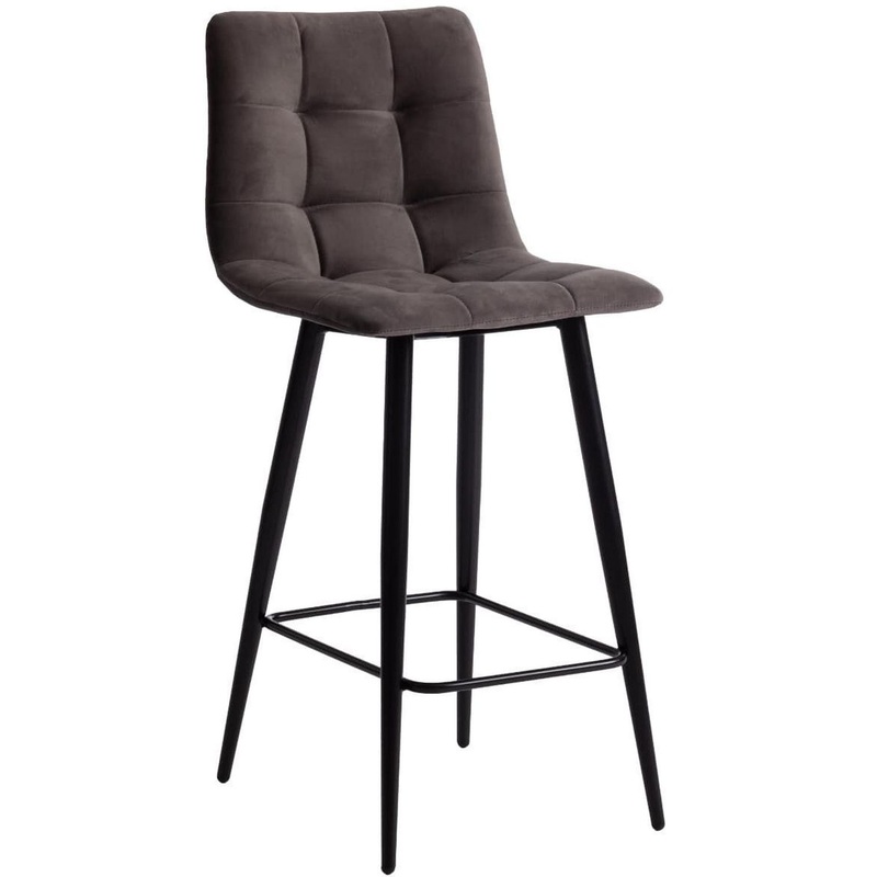 Изображение товара Стул полубарный TetChair Chilly тёмно-серый металлический каркас ткань