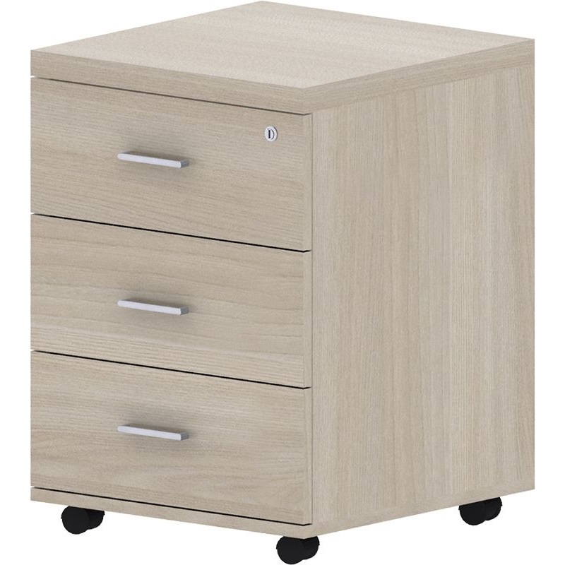 Изображение товара Тумба подкатная Grand с центральным замком ясень шимо 430х450х600 мм 3 ящика