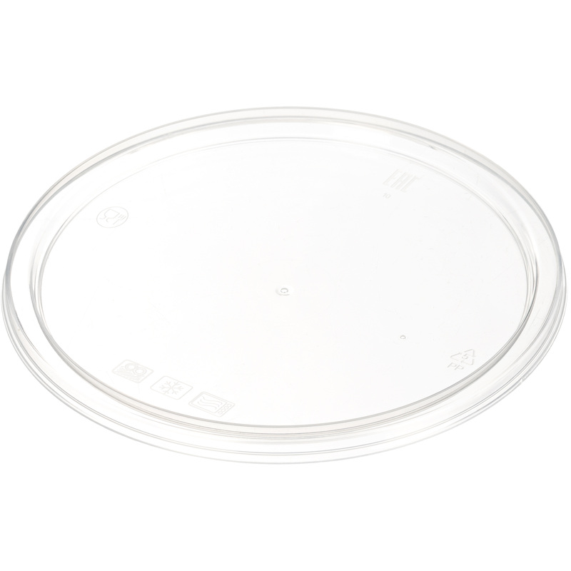 Изображение товара Крышка для контейнера прозрачная диаметр 115 мм (500 штук в упаковке)