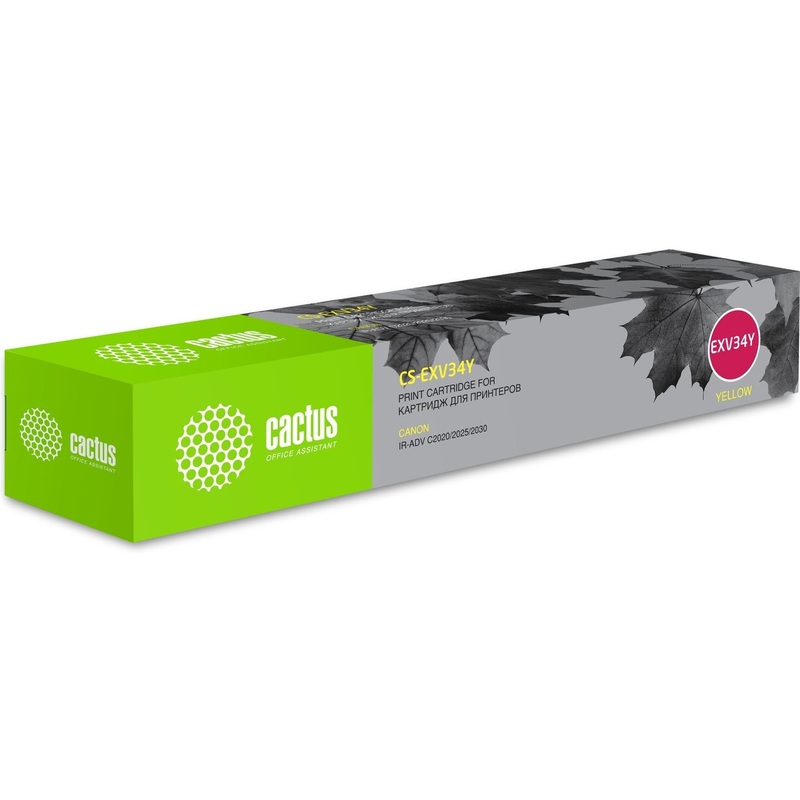 Изображение товара Лазерный картридж Cactus CS-EXV34Y для Kyocera жёлтый совместимый 19000 страниц