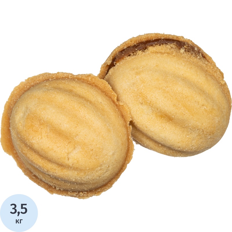 Изображение товара Печенье сдобное Мичуринское Орешки с вареной сгущенкой 3.5 кг