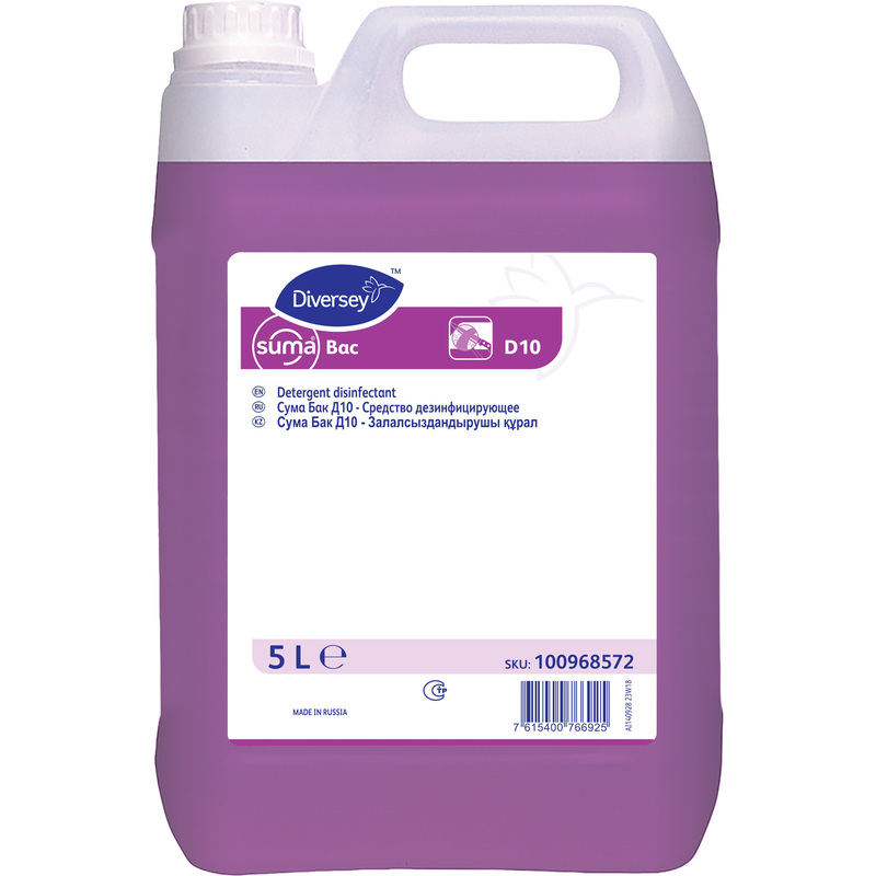 Изображение товара Дезинфицирующее средство Diversey Suma Bac D10 — концентрат для поверхностей