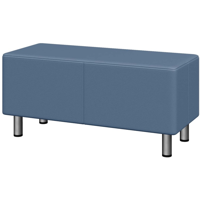 Изображение товара Банкетка двухместная Юнит-Док U-b1 голубая из искусственной кожи