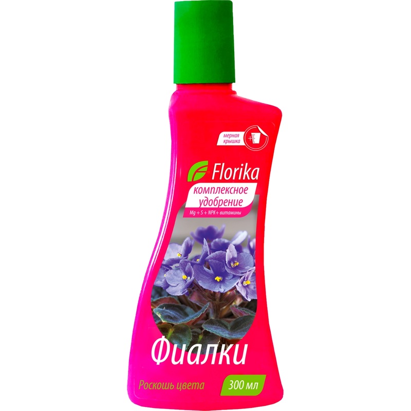 Изображение товара Удобрение минеральное для фиалок Лама Торф Florika Фиалки Роскошь цвета 300 мл