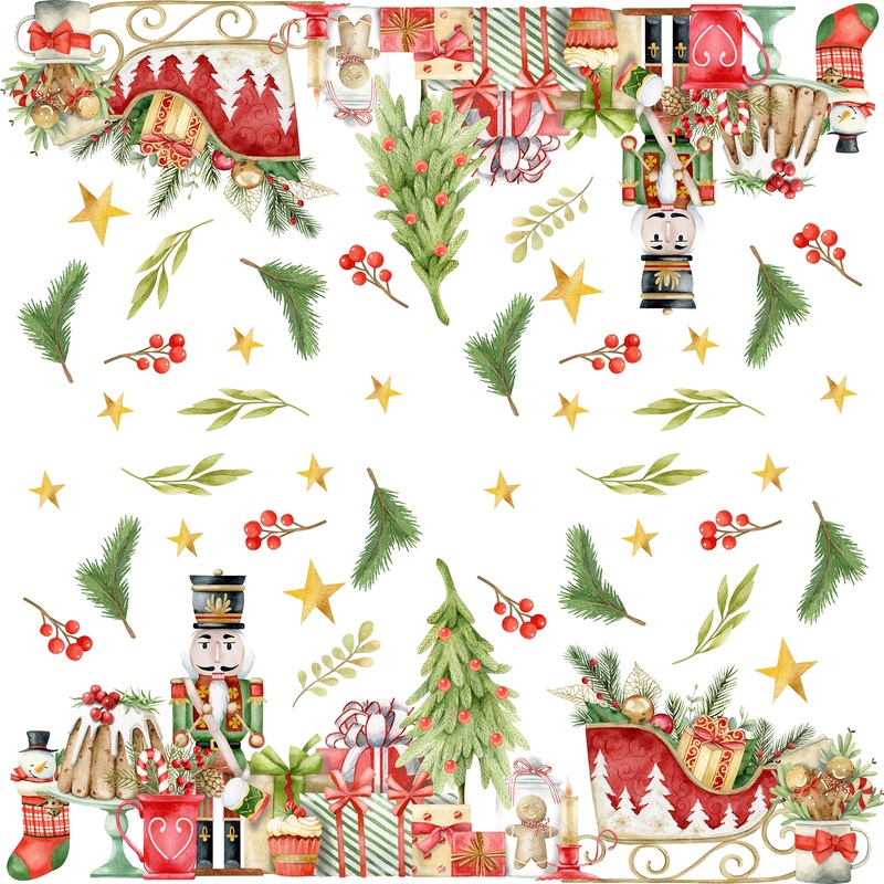 Изображение товара Бумажные салфетки Gratias Подарки ретро 33х33 см 20 штук