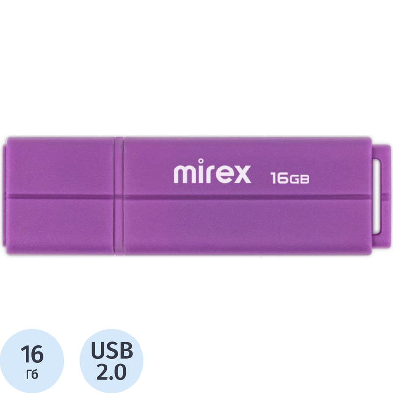 Изображение товара Флешка USB 2.0 16 ГБ Mirex Line надежный носитель данных